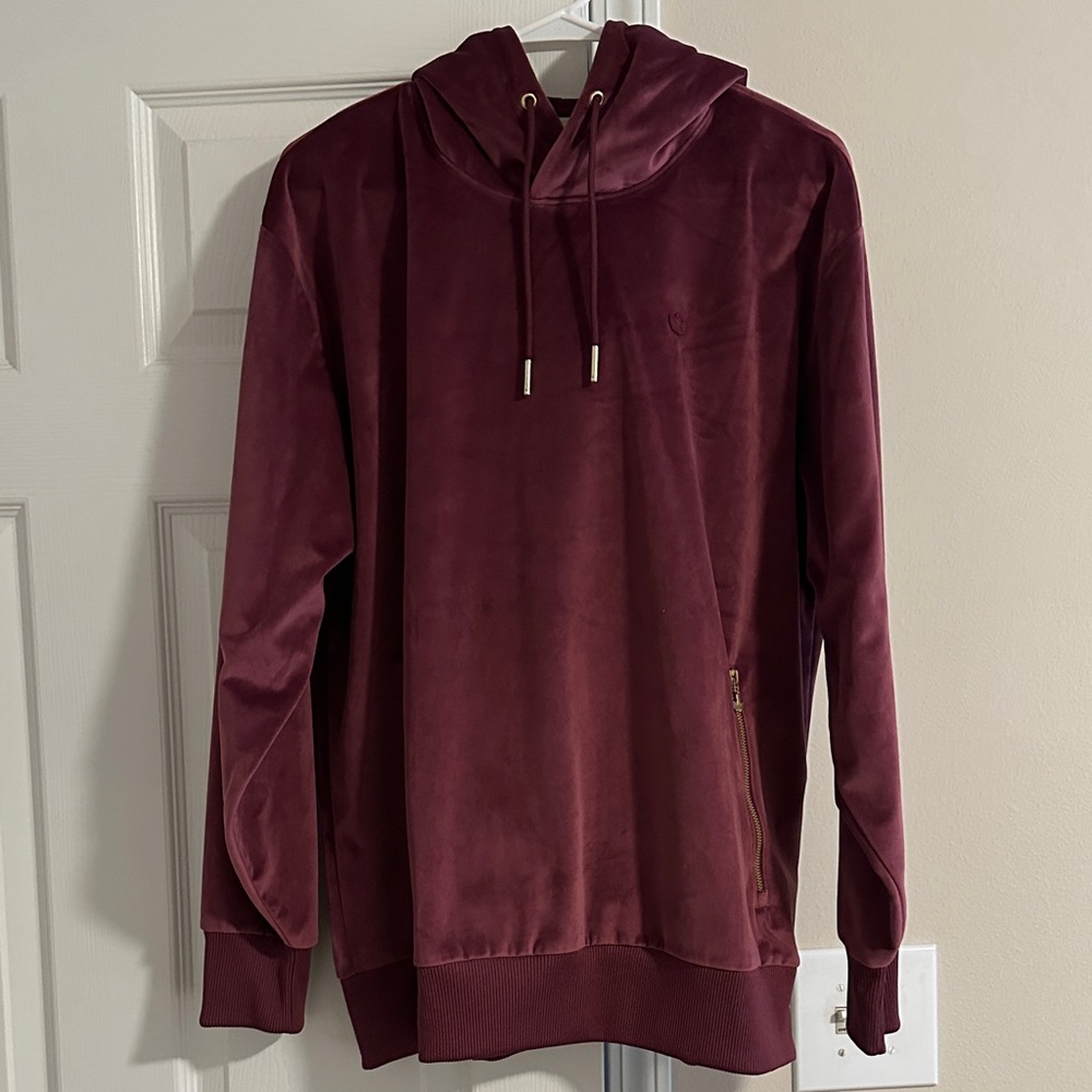 Adidas Velour Magenta Hoodie